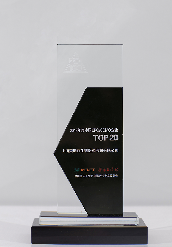 2018年度中国CRO、CDMO企业-TOP20